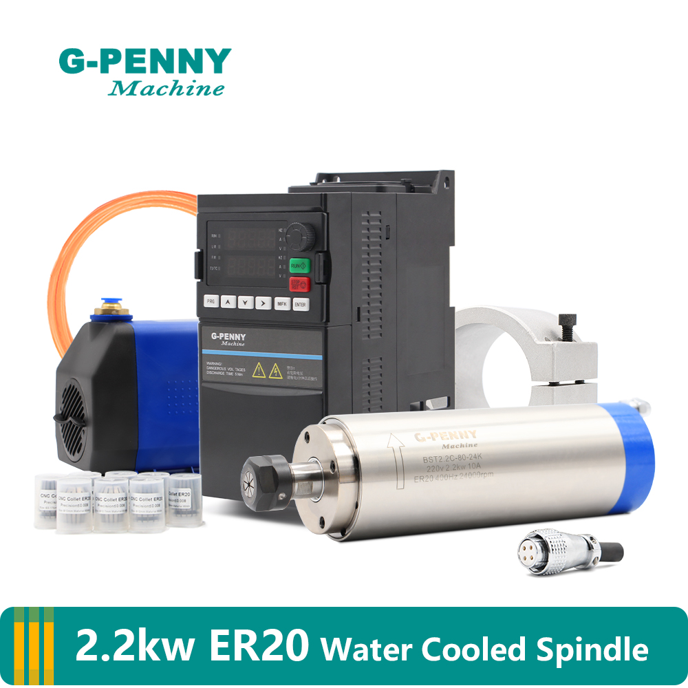 2.2Kw Water Cooled Spindle Kit Vfd - Комплект шпинделя G-PENNY 2,2 кВт с