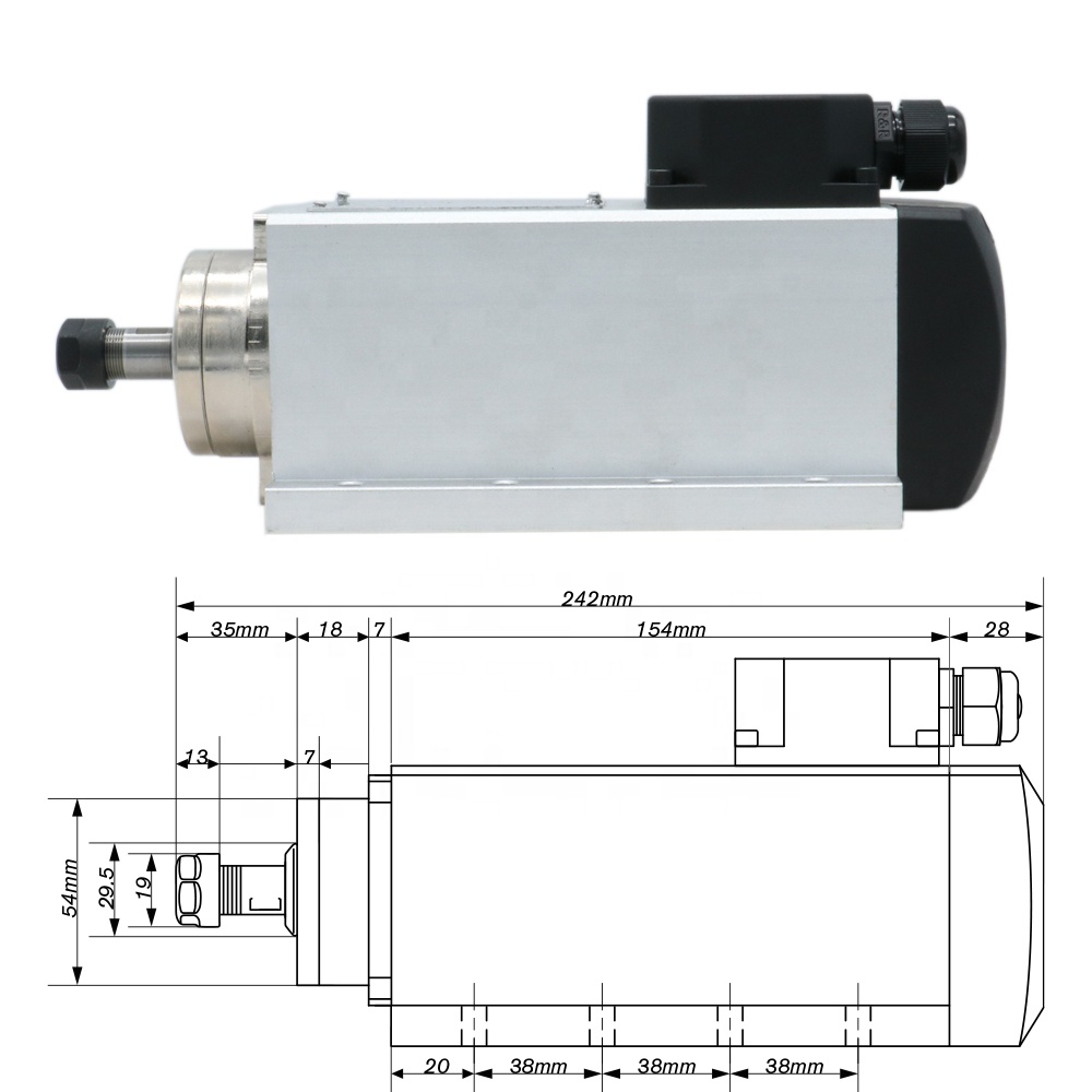 1,5 кВт вспышка с воздушным ох – обзор и цена Air Cooled 1.5Kw Spindle Motor Inverter 110V