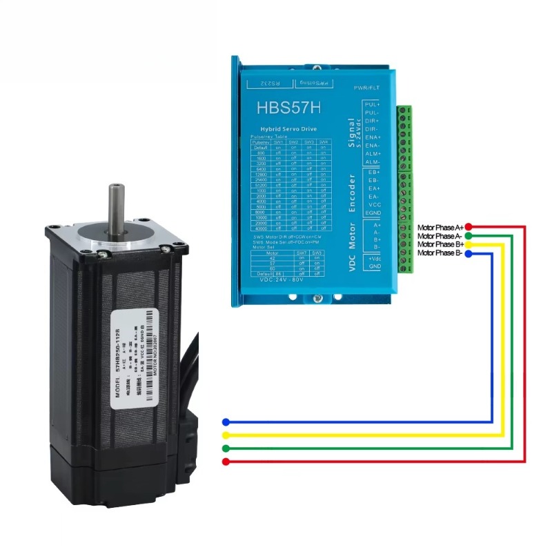 HLTNC 57 Nema23 57HS112mm 2-фа – обзор и цена Nema 23 Closed Loop Stepper Motor Driver Kit