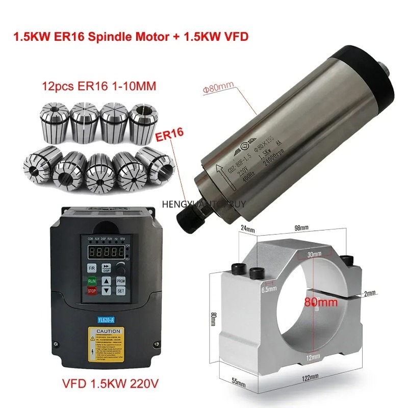 Комплект шпиндельного двигател – обзор и цена Er20 Collet Chuck Spindle Motor 220V